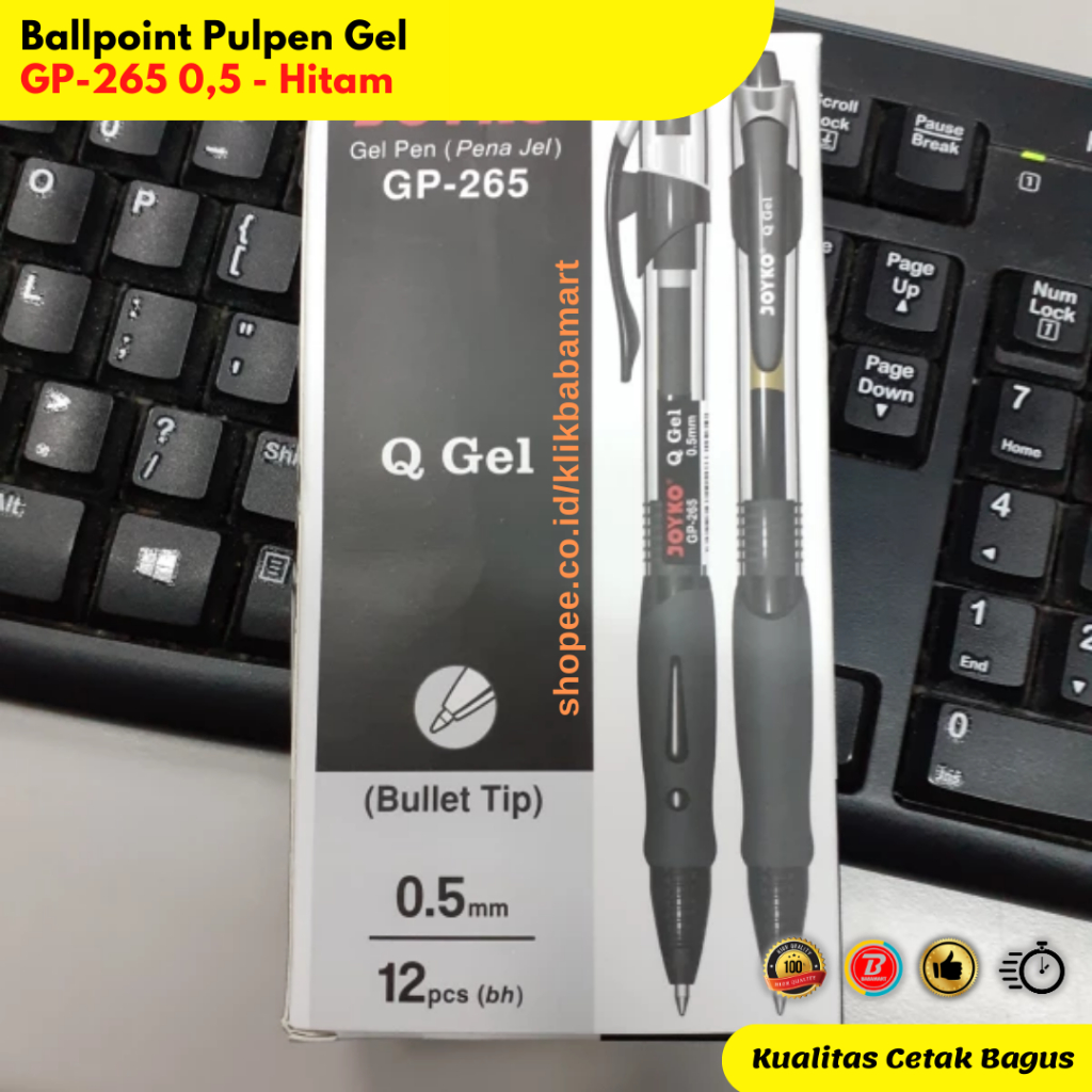 

Ballpoint Pulpen Gel GP-265 0,5 - Hitam