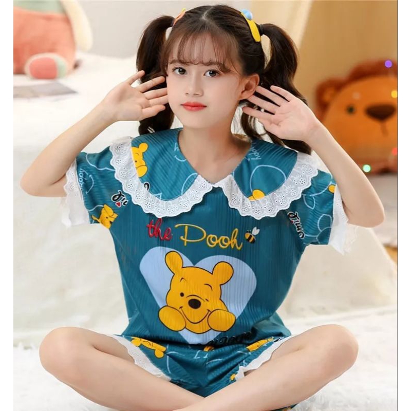 SS // PIYAMA ANAK PEREMPUAN LEISURE WEAR/ BAJU BOBOK CAKEP / BAJU TIDUR KNIT