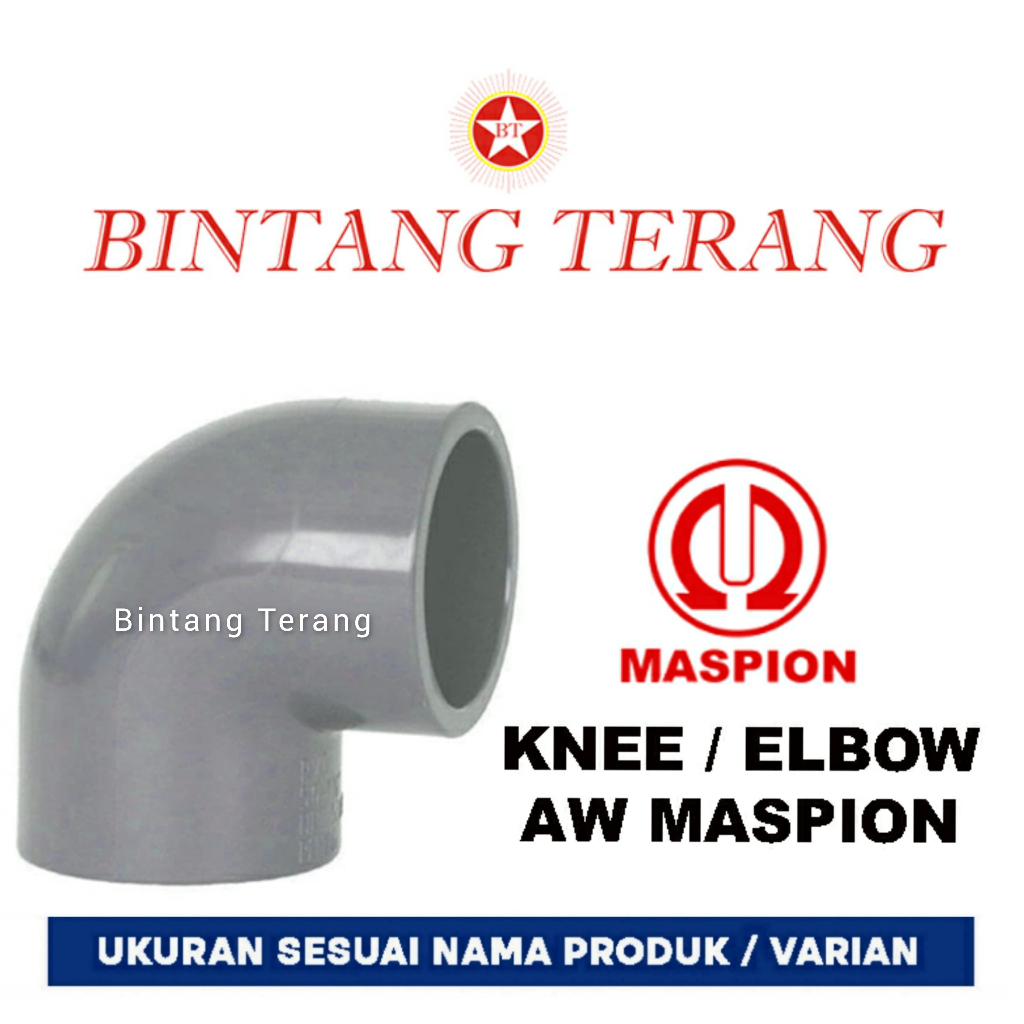 Keni 11/2" Aw Maspion / Elbow 11/2 dim Maspion / Knee Knie Belokan L