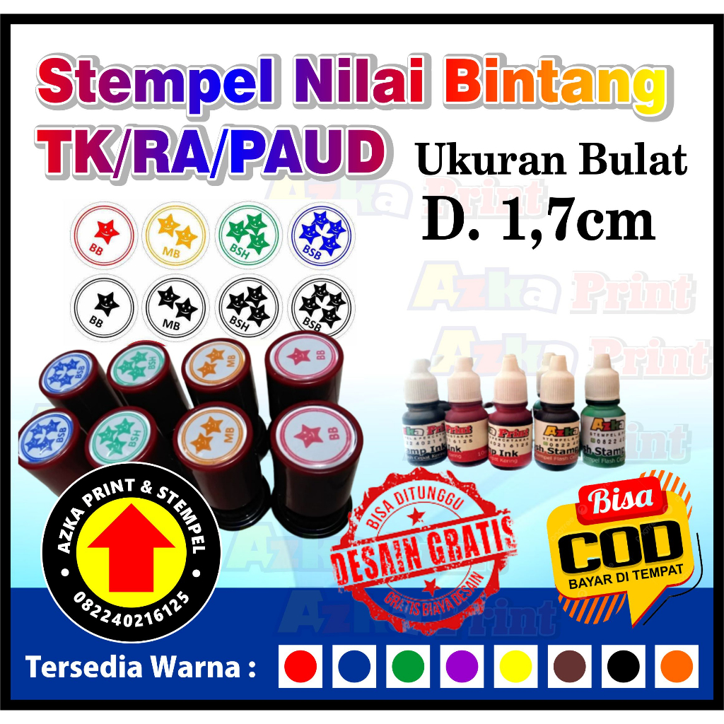 

Stempel NIlai Bintang RA/TK/PAUD