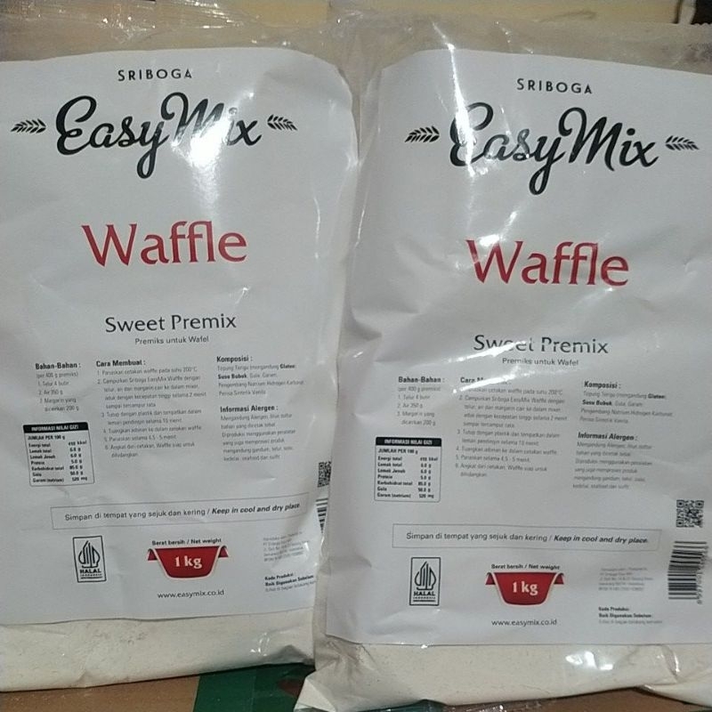 

Tepung Sriboga Easy Mix waffle 10 kg