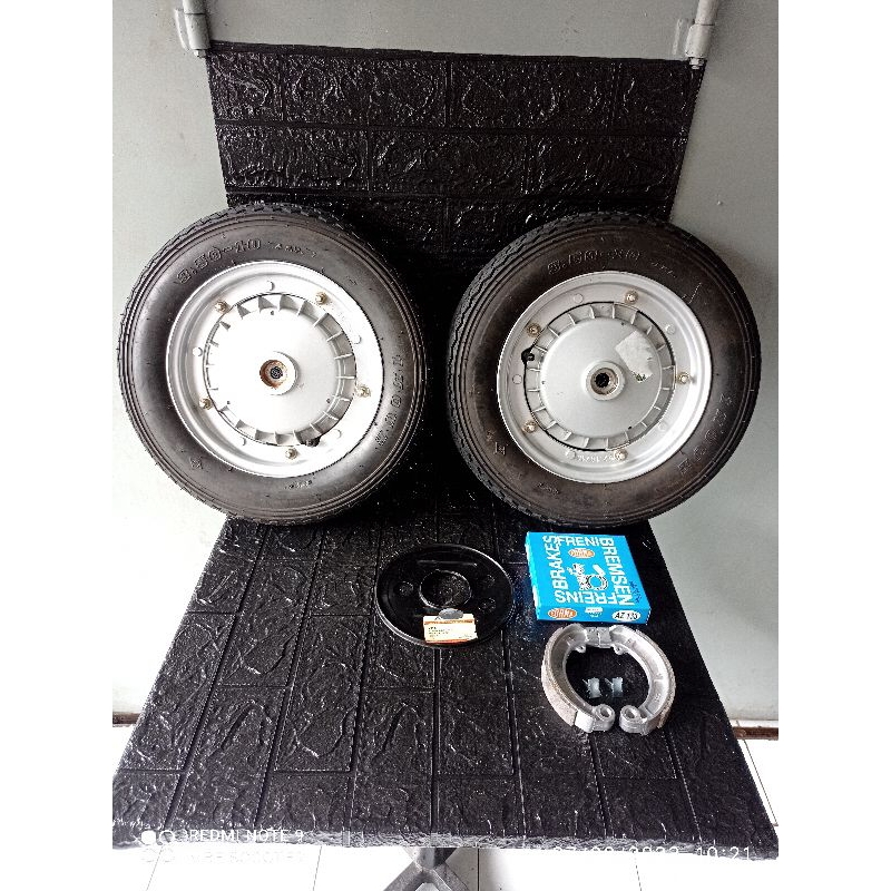 Paket velg ban tromol vespa super sprint r10 ring 10