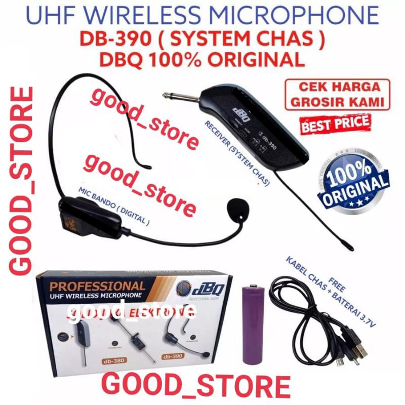mic bando/headset wireless DBQ DB 390  single mic uhf original