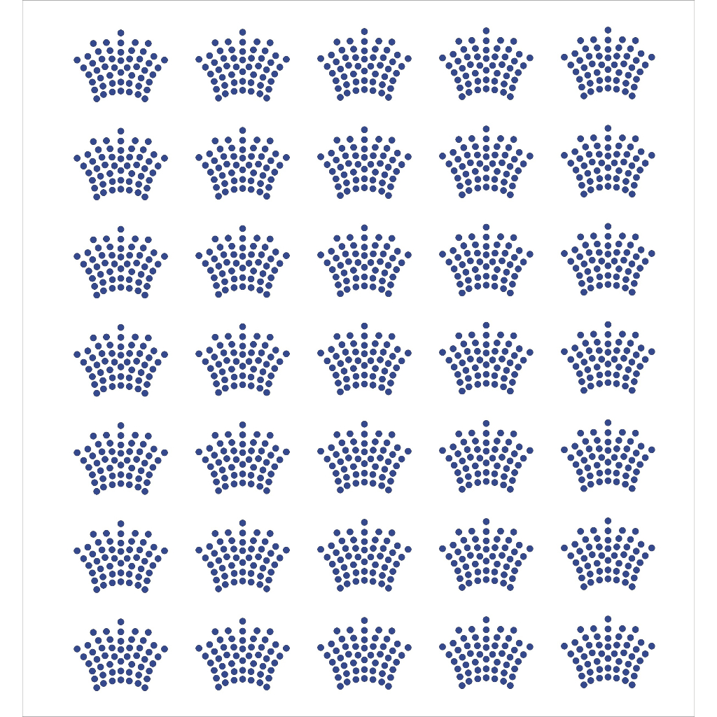 Mahkota tempel logo crown mote payet hijab gamis