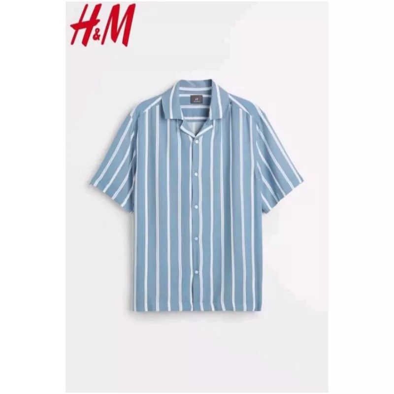 Kemeja H&M lengan pendek pria//kemeja H&M Original