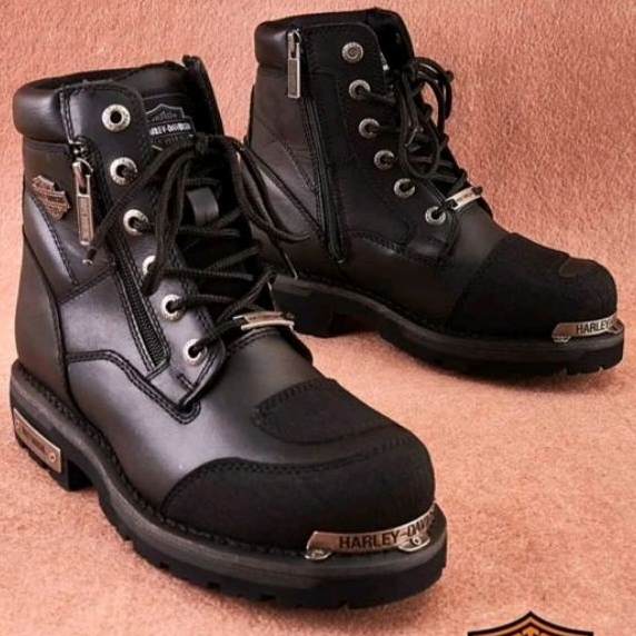 Sepatu Boots wanita harley davidson renshaw black original