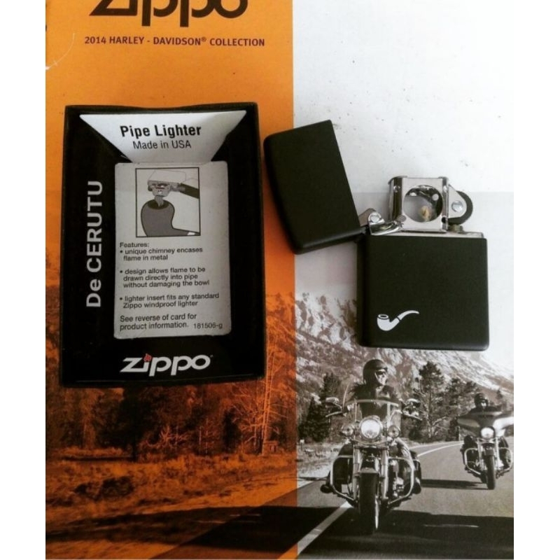 Zippo Pipe Matte Black Original Baru