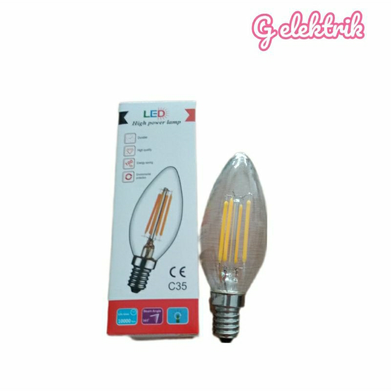 LAMPU LILIN CANDLE FILAMEN E14 E27