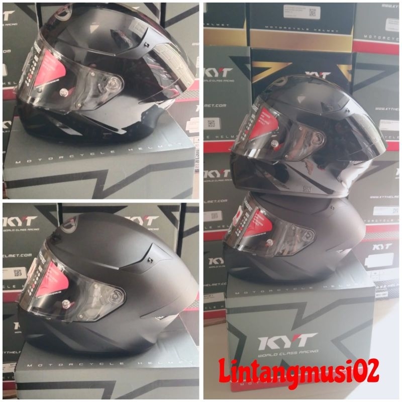 KYT TTC BLACK DOFF/ BLACK GLOSS