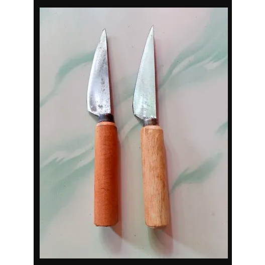 PISAU USUS DAPUR KECIL ujung melengkung 18cm ( 1pcs ) pisau seset pisau layangan pisau raut pisau