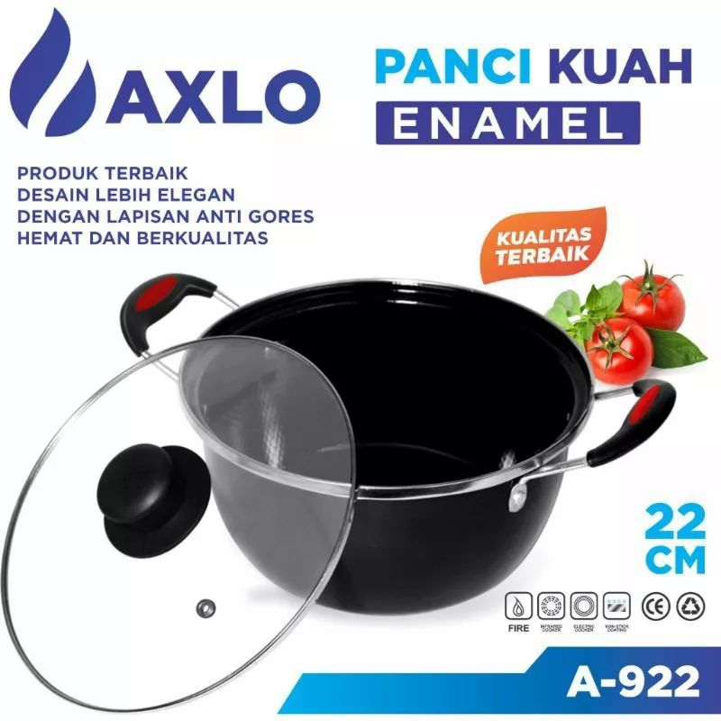 Panci kuah 22cm enamel Axlo