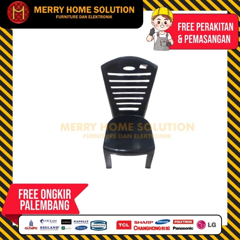 kursi plastik saba hitam / kursi plastik / kursi santai hitam