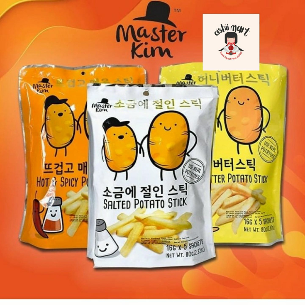 

Master Kim Potato Stick / snack impor / snack korea / cemilan / kentang snack / cemilan kentang / snack / makanan ringan / makanan korea / makanan import