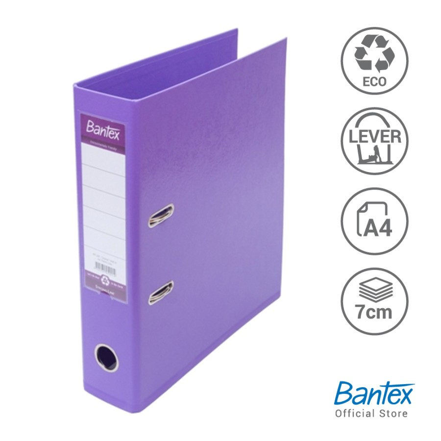 

Bantex Lever Arch File Ordner Plastic A4 7cm Lilac 1450 21