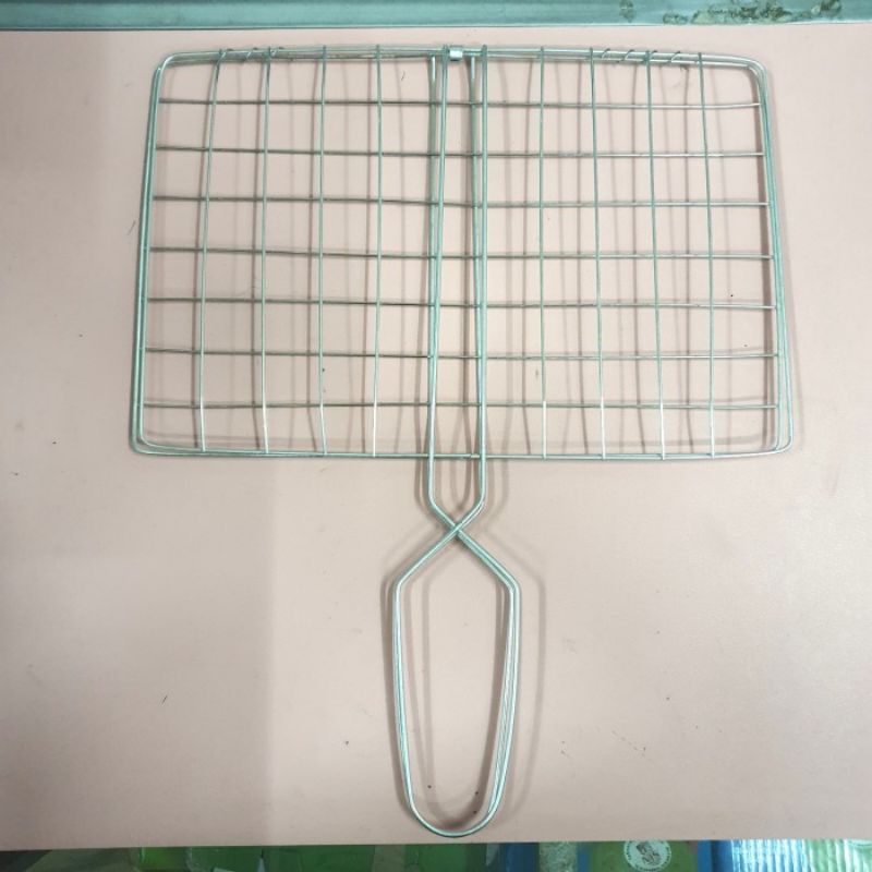 Jepitan Bakaran Panggangan Penjepit Ikan Ayam Grill Stainless Kecil