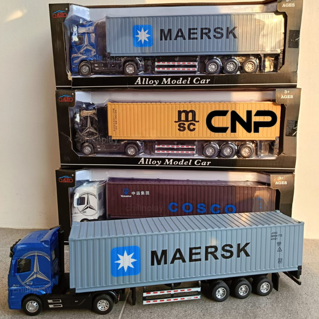 DIECAST MERCEDES ACTROS 1:43 METAL 31CM PREMIUM MINIATUR TRUCK KONTAINER MAERSK