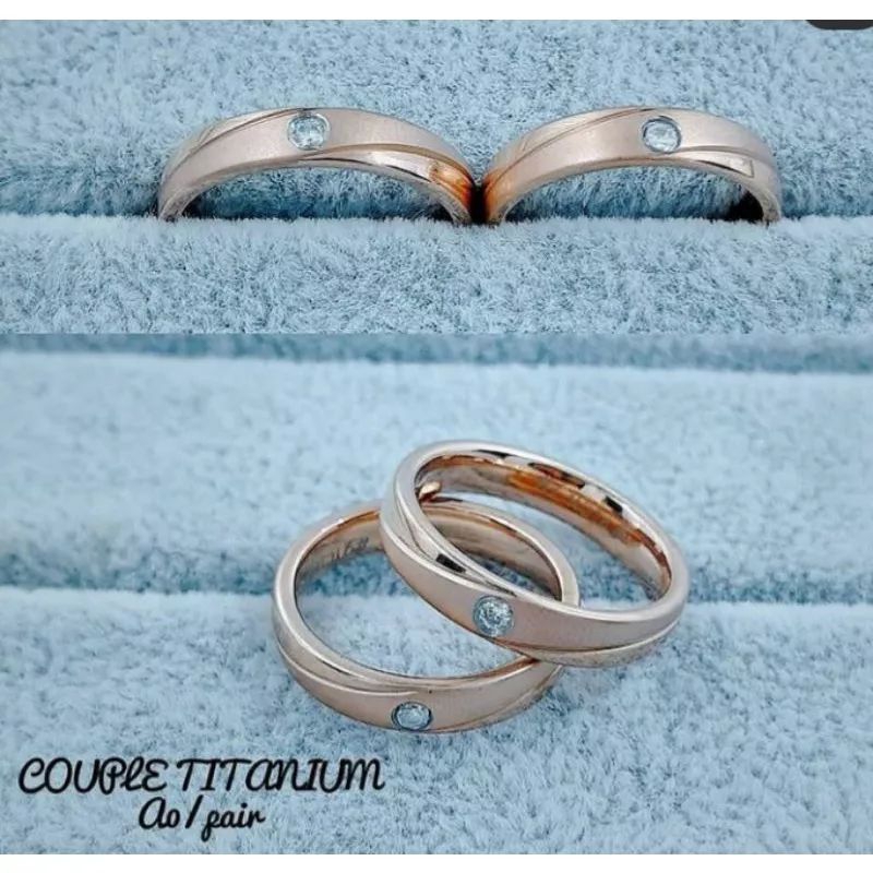 FAVORIT CINCIN TITANIUM PRIA WANITA/CINCIN TUNANGAN CINCIN NIKAH TIDAK LUNTUR KEKINIAN