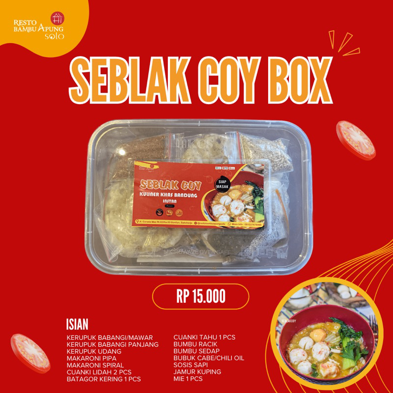 

Seblak Coy box