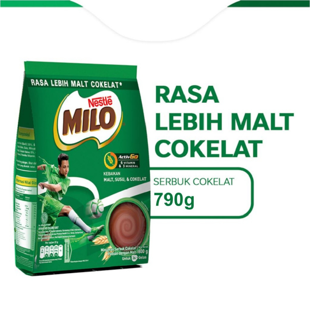 

Milo Activ Go 790 gr - Nestle Milo Activ Go Pouch 790 gr