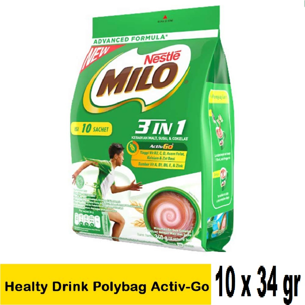 

Milo 3 in 1 340 gr isi 10 Sachet x 34 gr