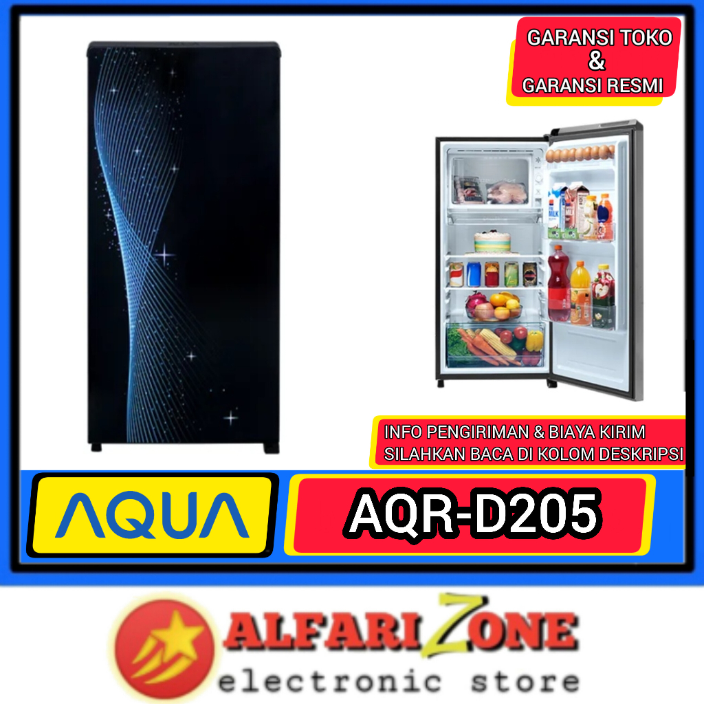Kulkas Aqua 1 Pintu AQR-D205 (MSB) Kulkas 1 Pintu AQUA AQRD205