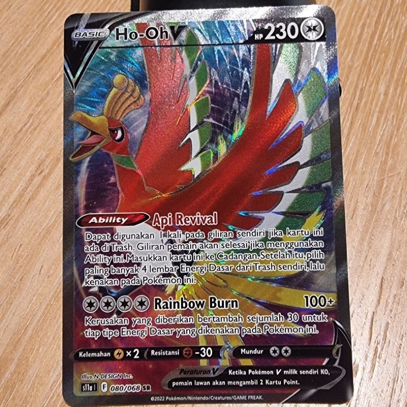 Kartu Ho oH v art original pokemon card collection koleksi