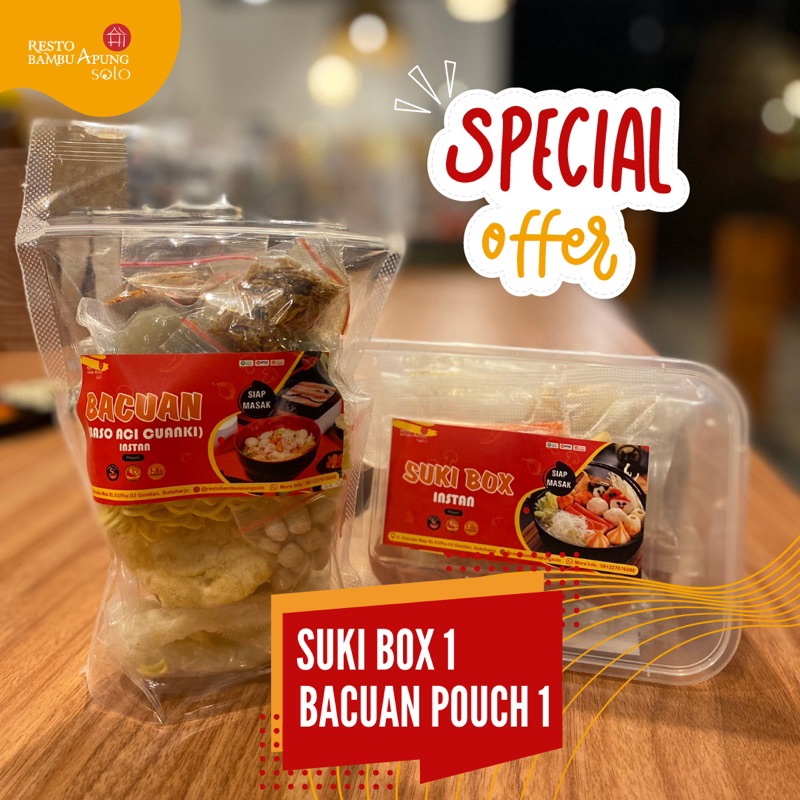 

Seblak Coy pouch dan suki box