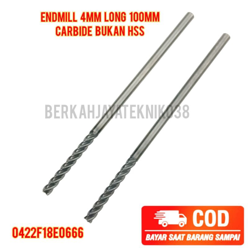 Endmill 4mm Long 100mm  Carbide Bukan Hss