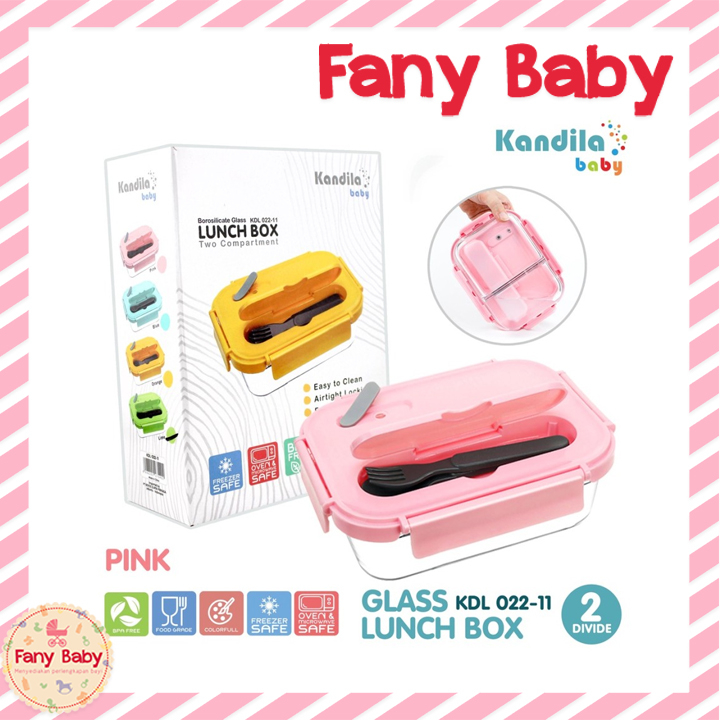 KANDILA BABY GLASS LUNCH BOX 2 DIVIDE / KDL022-11