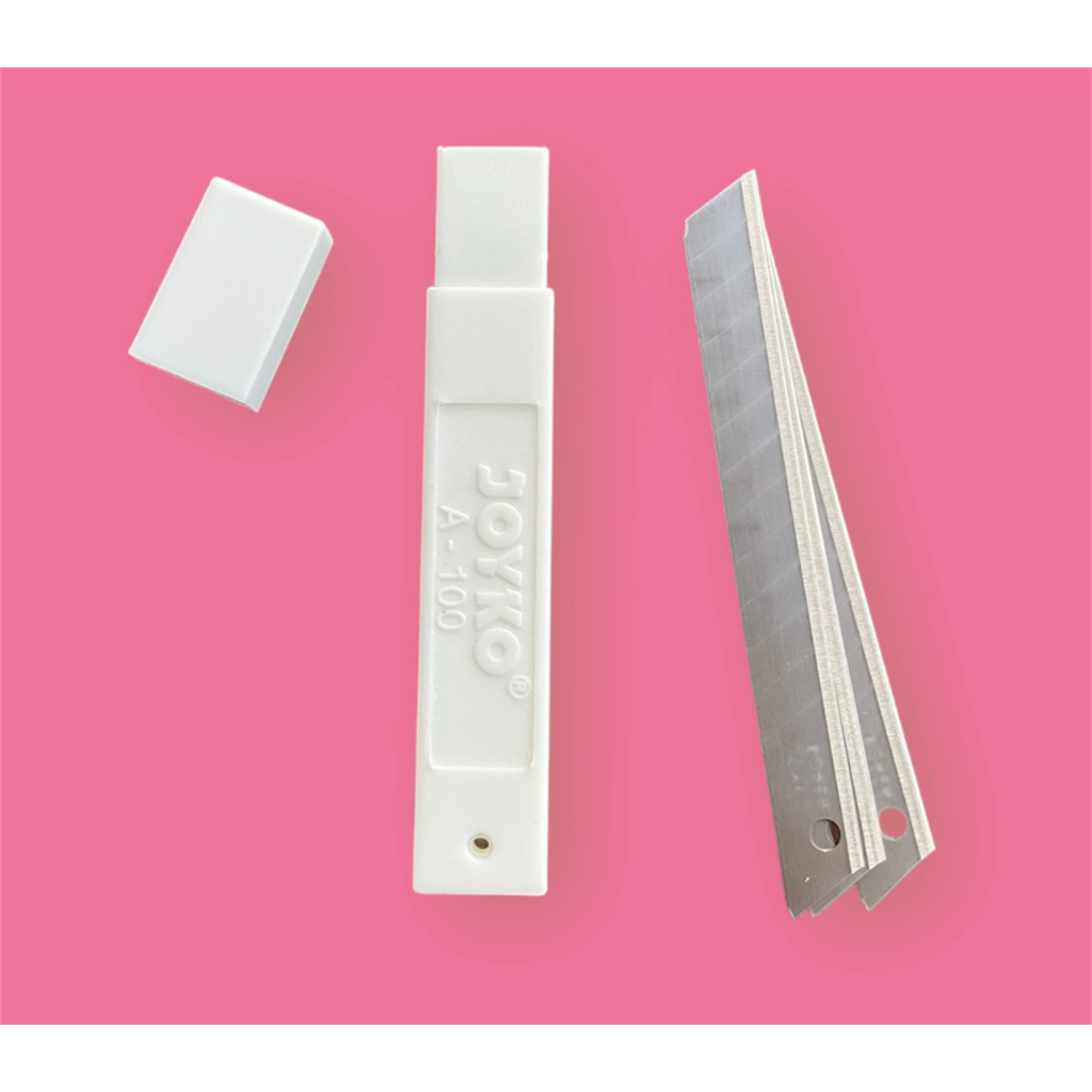 

Cutter Blade Refill Isi Pisau Pemotong Joyko A-100 1 Tube 5 Pcs isi Cutter Kecil Murah Berkualitas