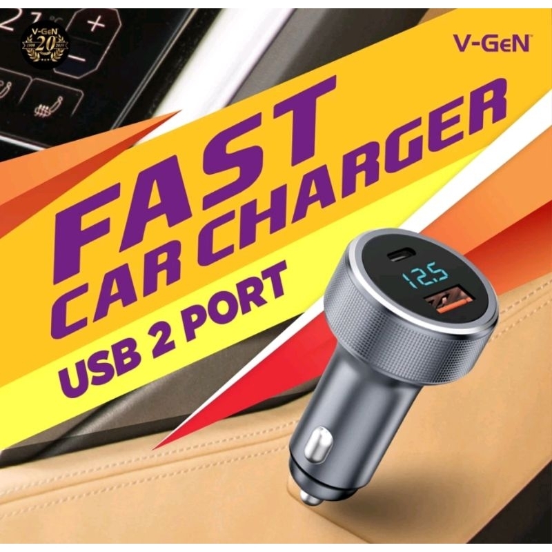 V GEN charger mobil car charger ces hp mobil