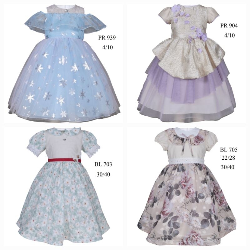 Dress anak perempuan/dress anak aliza kids/dress bloom/gaun anak perempuan/dress pesta/baju dress an