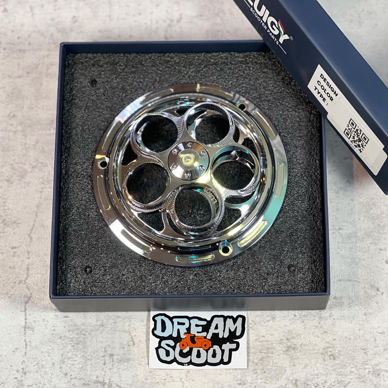 Cover Fan Spinner Luigy Chrome S-01 Vespa Sprint Vespa Primavera vespa S Vespa LX Vespa LXV Vespa GT