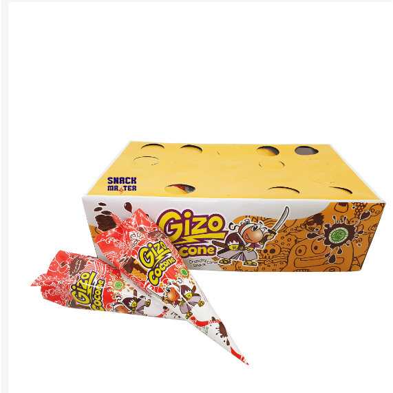 

Gizo Cocone BOX Crunchy Snack Cokelat Ice Cone - Netto 20 pcs x 18 gr