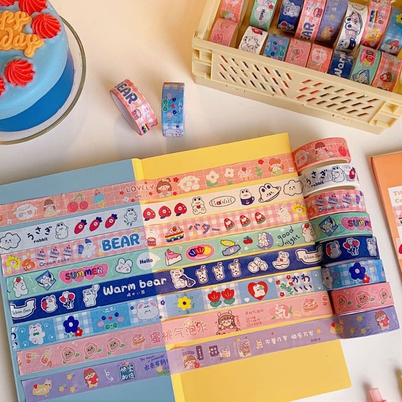 

SELOTIP TOPLES WASHI TAPE KAWAII LUCU 5M