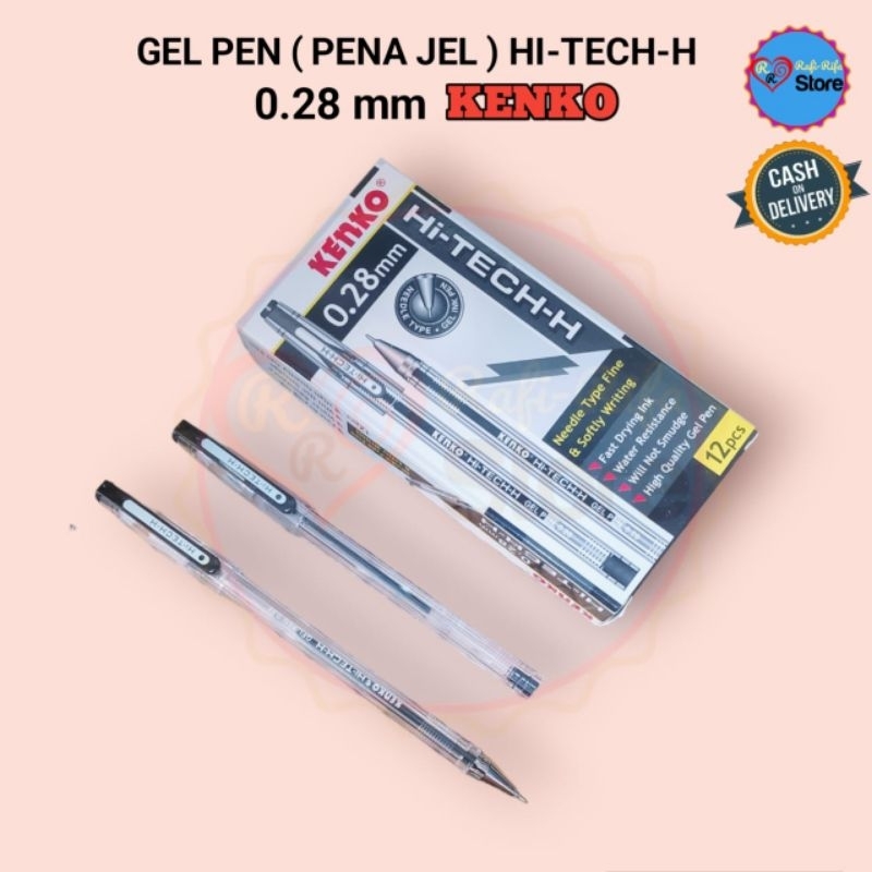 

KENKO Gel Pen Pena Jel HI-TECH-H 0.28 mm Black/Hitam