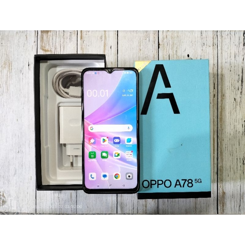 OPPO A78 5G RAM 8+8/128GB LENGKAP MULUS ORIGINAL