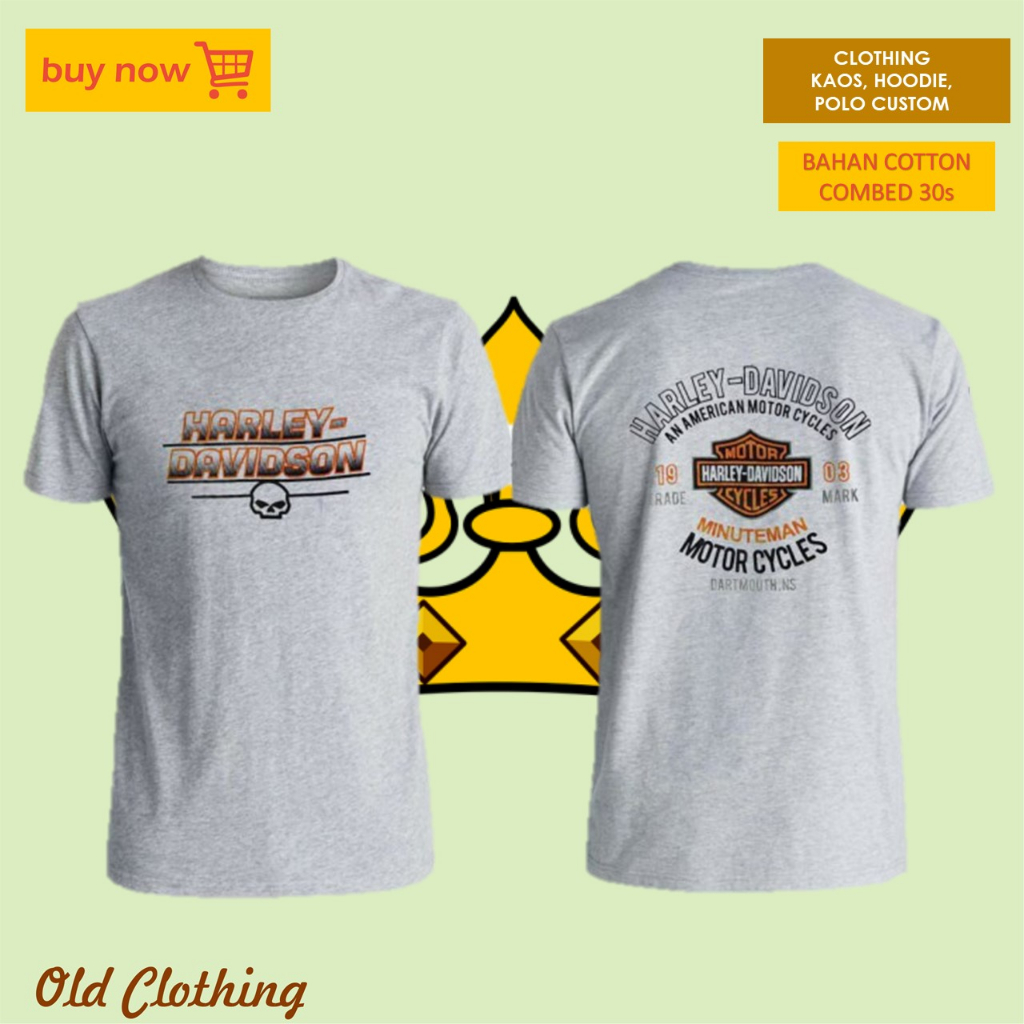 KAOS PRIA DISTRO HARLEY DAVIDSON TSHIRT PRIA MOTOR CLUB HARLEY DAVIDSON