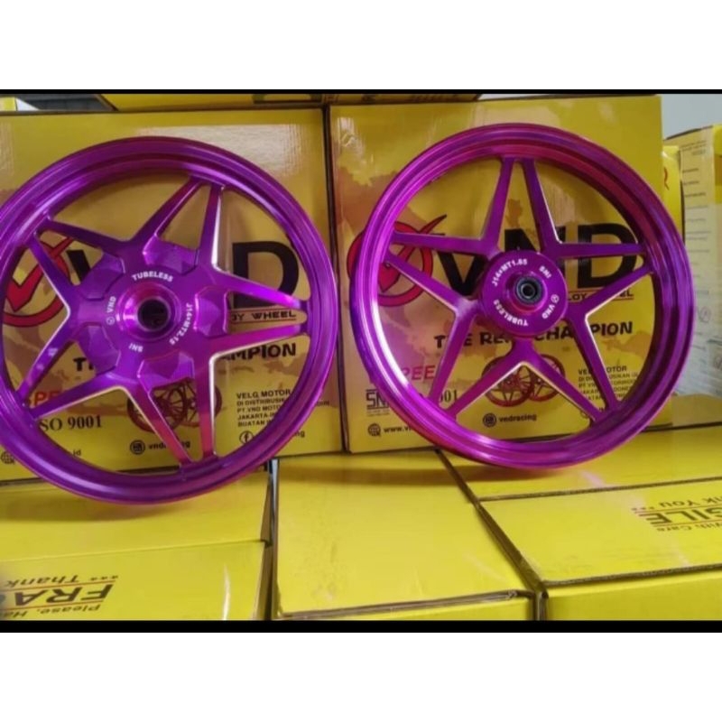 VELG RECING VND V SPEED H VARIO 125/150 UK 185/215-14 WARNA UNGU