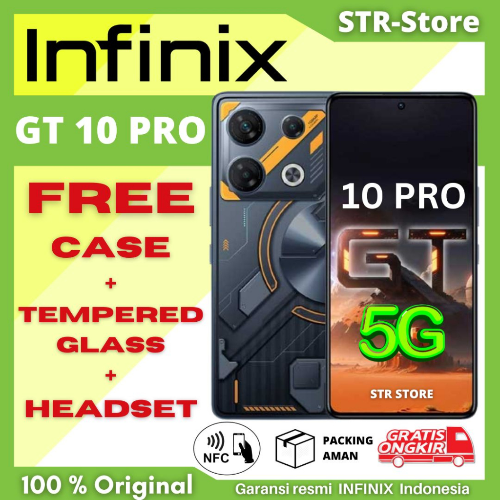 INFINIX GT 10 PRO 8/256 GB INFINIX GT 10 PRO 5G 8/256 GB GARANSI RESMI