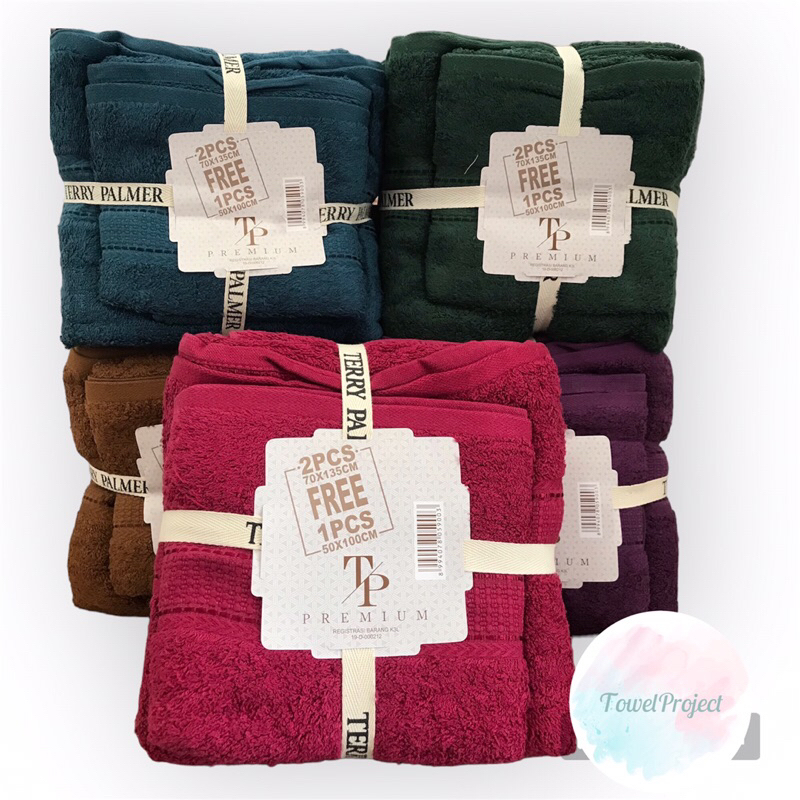 HANDUK TERRY PALMER SET TERRY PALMER PREMIUM HANDUK 3 IN 1 HANDUK PAKET HEMAT TERMURAH