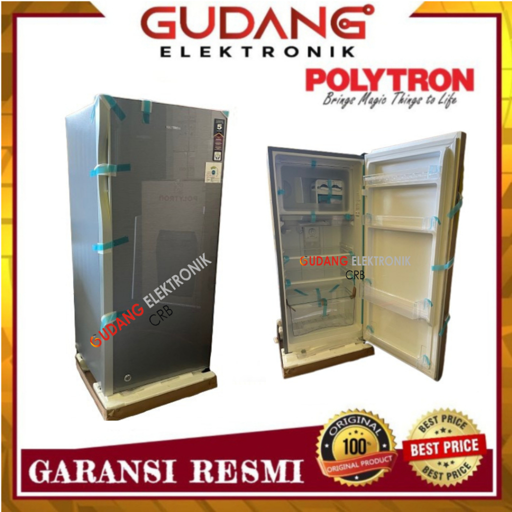 LEMARI ES 1 PINTU POLYTRON PRG-190S KULKAS POLYTRON PRG 190 S