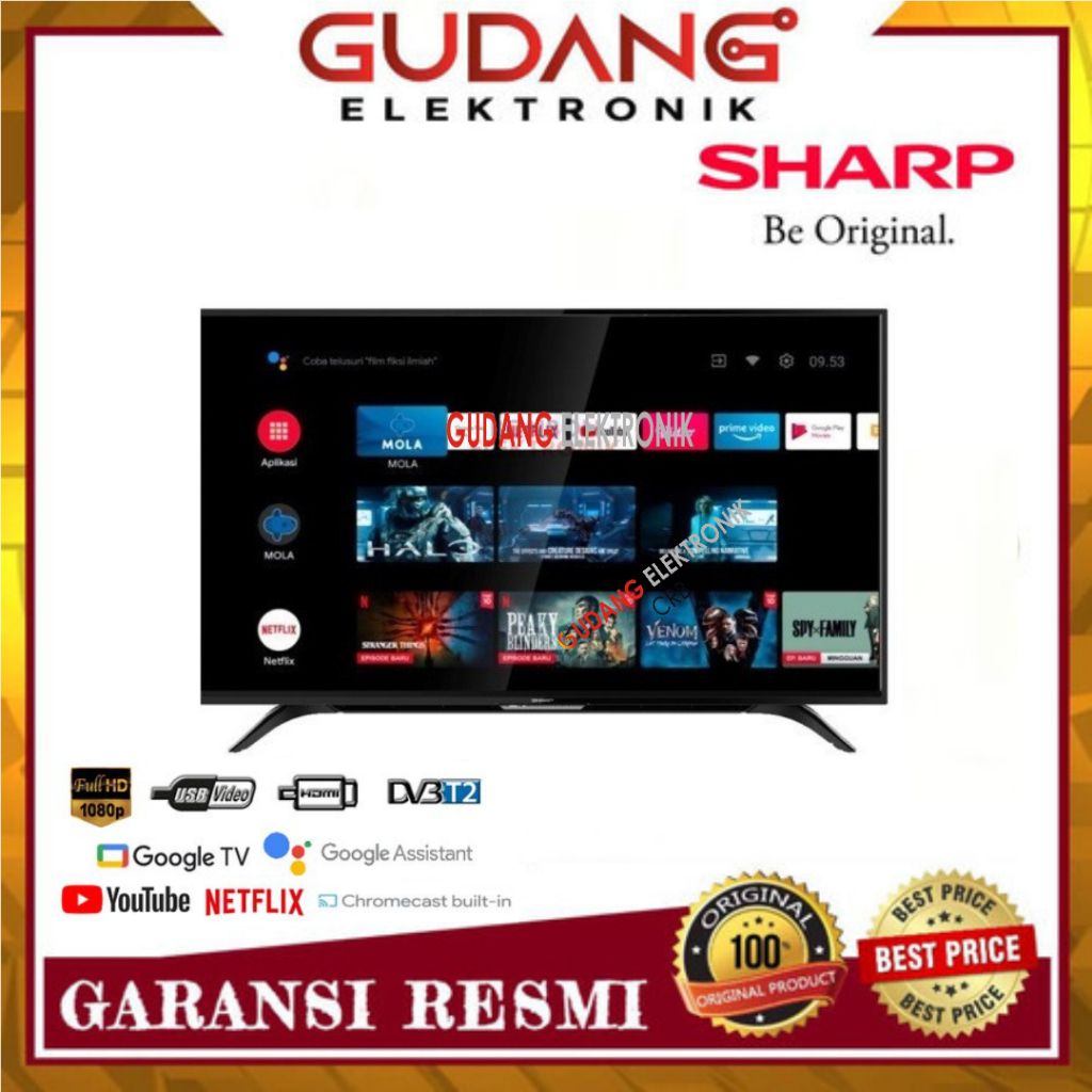 LED 50 INCH SHARP 2T-C50EG1I GOOGLE TV LED SHARP 50EG1i