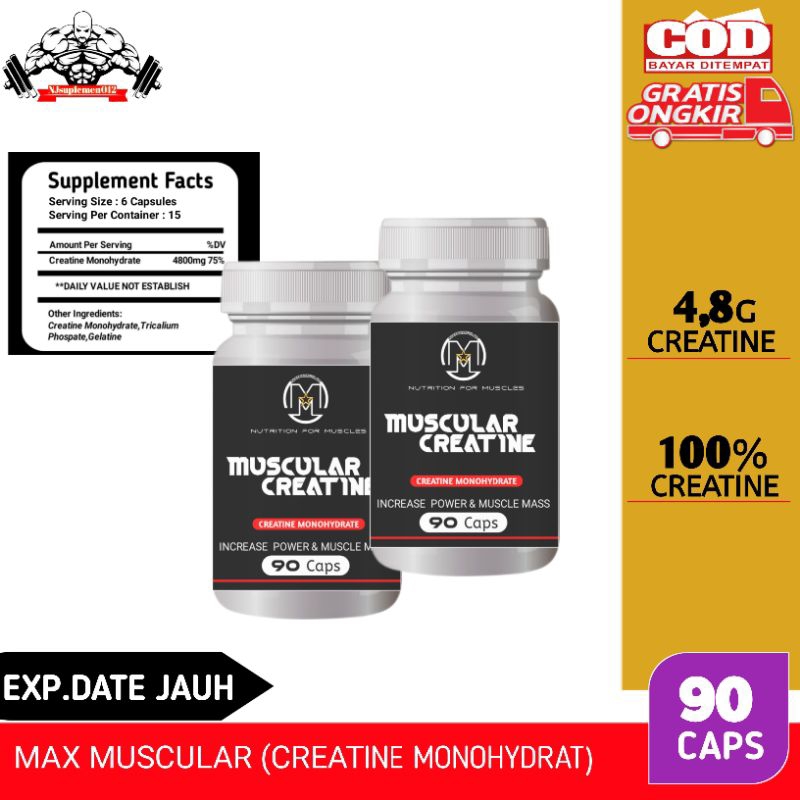 MAX MUSCULAR CREATINE 90 CAPS 90 KAPSUL CREATINE MONOHYDRATE KAPSUL