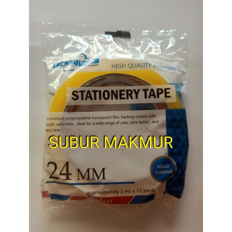 

Isolasi Bening BERRY Tape dus 24 mm x 72 yard (1" x 72 yard)