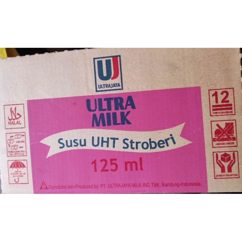 

Ultra Milk Susu UHT Rasa Stroberi 125 ml 1 dus (isi 40 pcs) Via Sameday / Instan