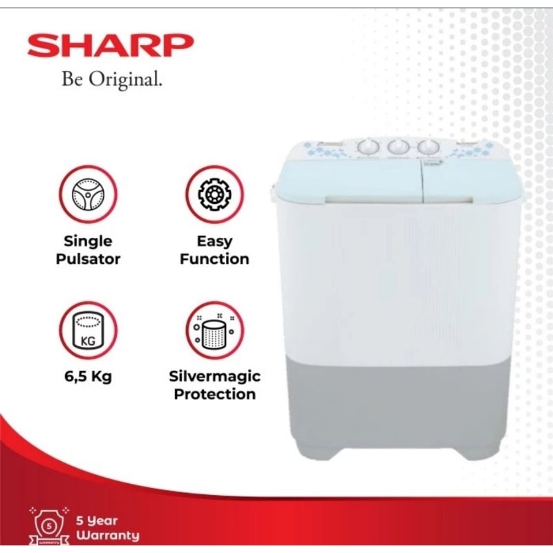 SHARP EST70MW EST 70MW MESIN CUCI 2 TABUNG