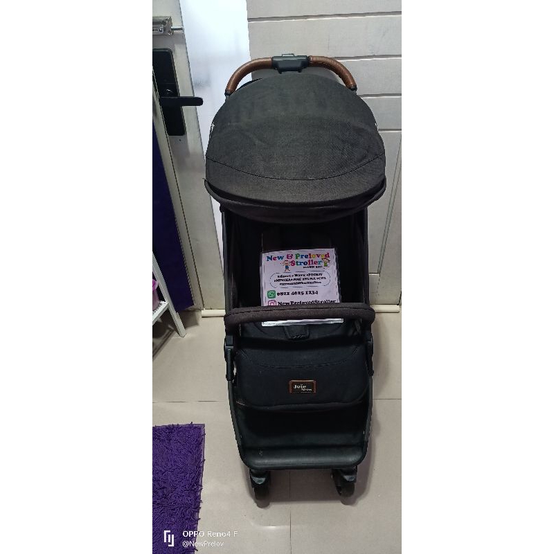 Stroller joie signature hitam dan navy preloved lengkap tas