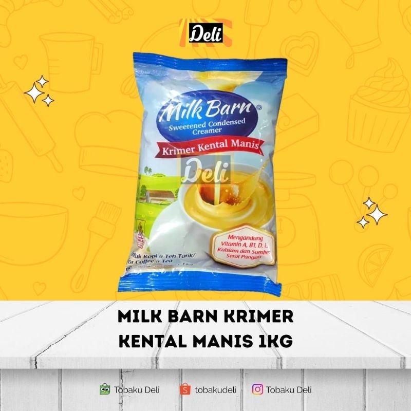 

Milk Barn Krimer Kental Manis Putih 1kg Pouch