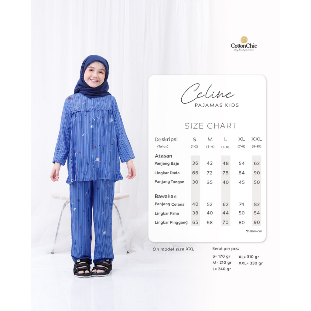 COTTONCHIC PIYAMA ANAK CELINE PAJAMAS